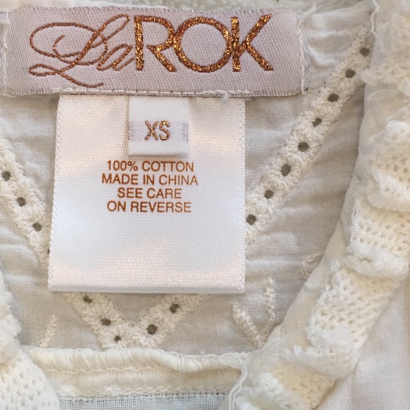 LaRok | white cotton tiered midi sun dress XS - Picture 4 of 8